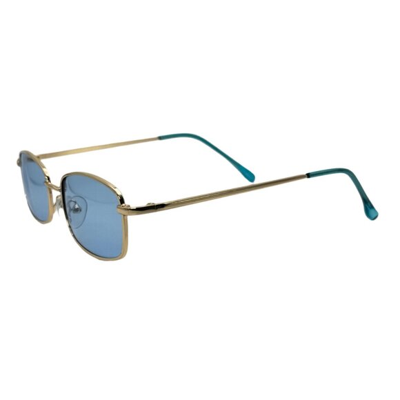 9342 | Blue Rectangle Sunglasses - Picture 3 of 5